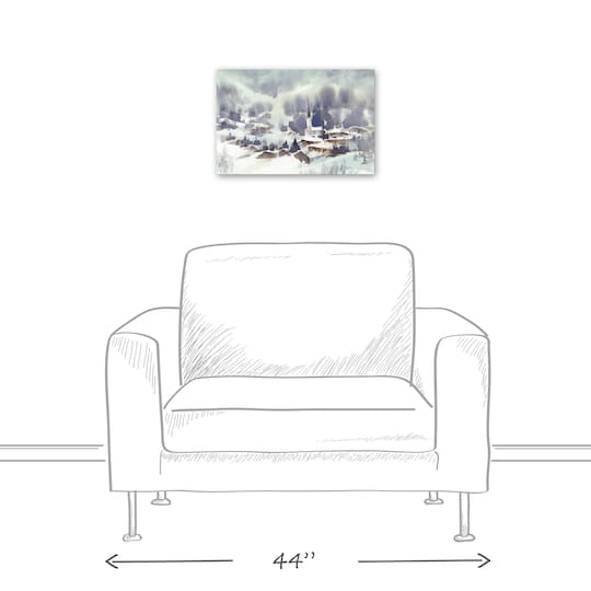 Winter Abstract Landscape Canvas Wall Art